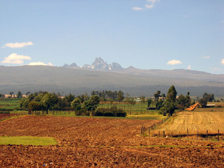 Mount Kenia in het centrum