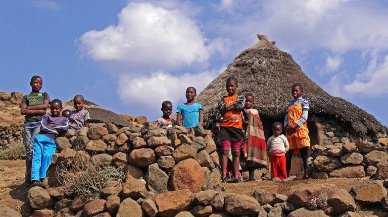 Bergdorp in Lesotho