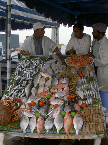 Vis in de haven van Essaouira